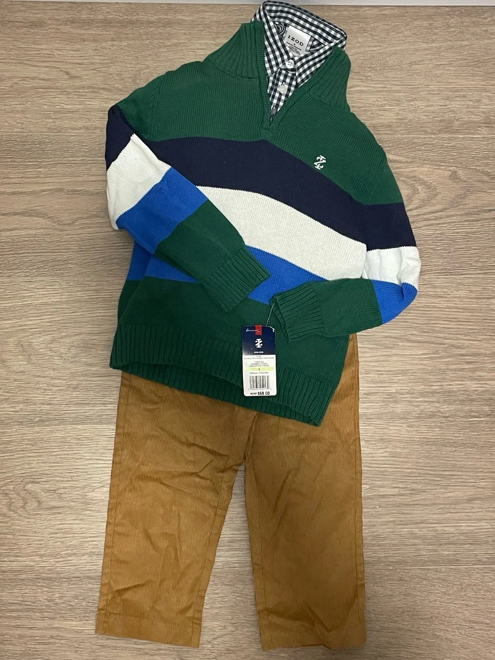Izod Green and Navy 3-Piece Set Boys Size 4T NWT